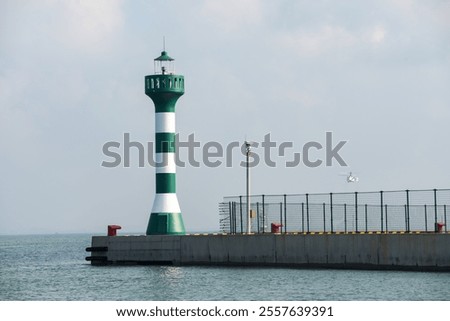 Similar – Image, Stock Photo Lighthouse from the pilot island Schleimünde