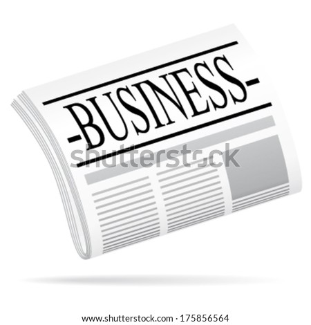 Newspaper vector icon. Business argument.