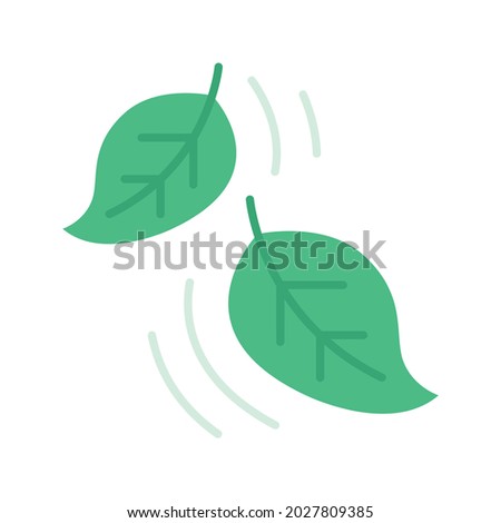 Leaf Fluttering in Wind icon vector image. Can also be used for Seasonal. Suitable for mobile apps, web apps and print media.