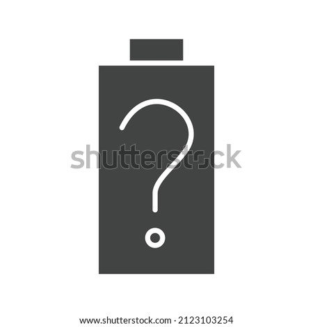 Battery Unknown icon vector image. Suitable for mobile apps, web apps and print media.