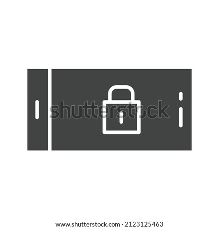 Screen lock Landscape icon vector image. Can also be used for Physical Fitness. Suitable for mobile apps, web apps and print media.