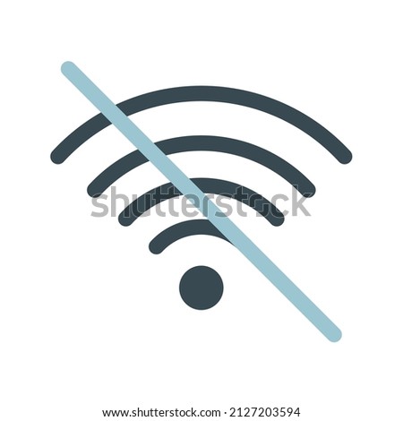 Signal Wifi Off icon vector image. Can also be used for Mobile UI UX and Animations. Suitable for mobile apps, web apps and print media.