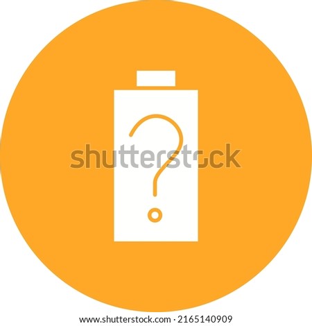 Battery Unknown icon vector image. Can also be used for Mobile UI UX and Animations. Suitable for mobile apps, web apps and print media.