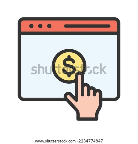 Cost per Click icon vector image. Can also be used for Digital Marketing. Suitable for mobile apps, web apps and print media. Zdjęcia stock © 