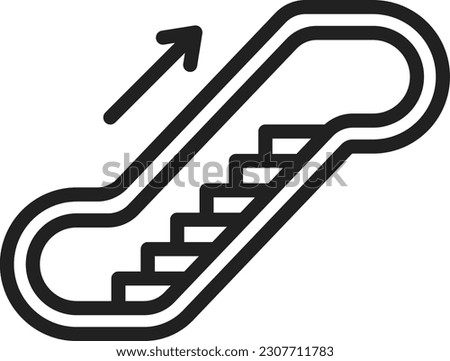 Escalator icon vector image. Suitable for mobile application web application and print media.