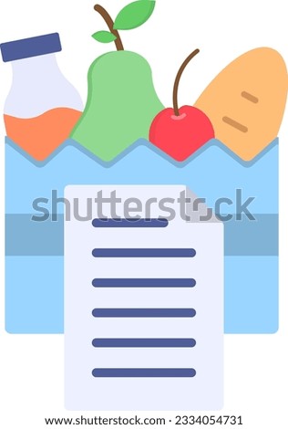 Shopping List Icon image. Suitable for mobile application.