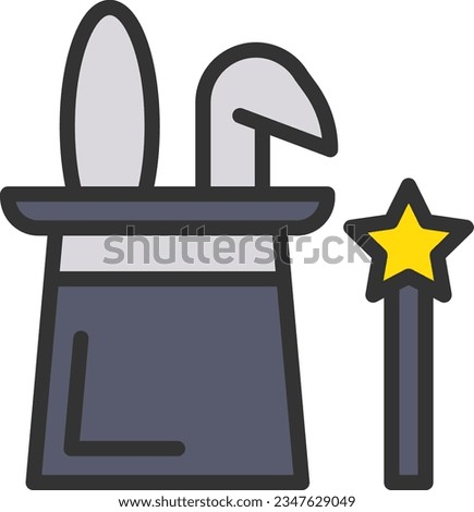 Magic Show Icon image. Suitable for mobile application.