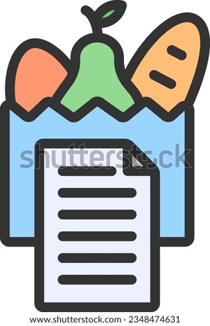 Shopping List Icon image. Suitable for mobile application.