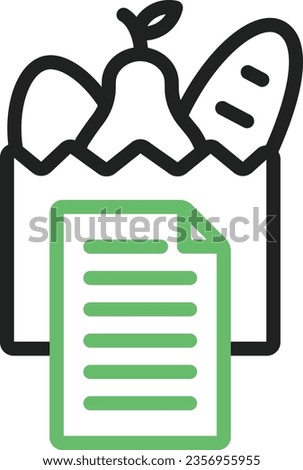 Shopping List Icon image. Suitable for mobile application.