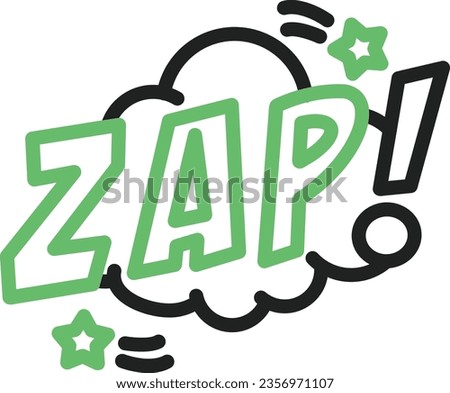 Zap Bubble Icon image. Suitable for mobile application.