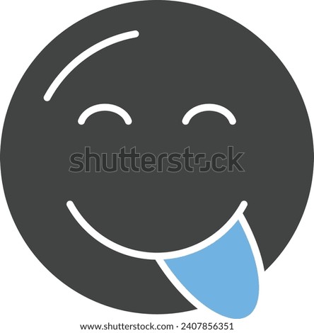 Face Savoring Food icon vector image. Suitable for mobile application web application and print media.