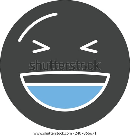 Grinning Squinting Face icon vector image. Suitable for mobile application web application and print media.