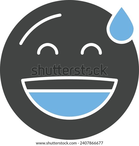 Grinning Face with Sweat icon vector image. Suitable for mobile application web application and print media.