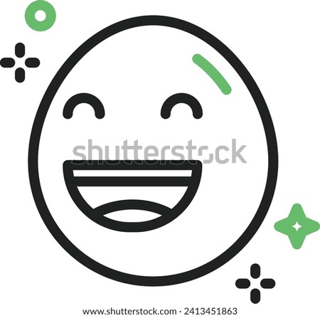 Beaming Face with Smiling Eyes icon vector image. Suitable for mobile application web application and print media.