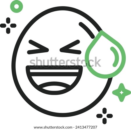 Grinning Face with Sweat icon vector image. Suitable for mobile application web application and print media.