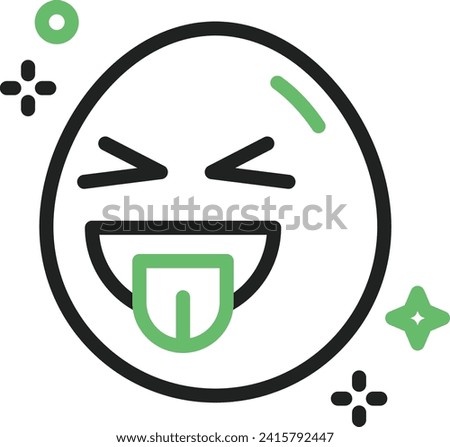 Squinting Face with Tongue icon image. Suitable for mobile application web application and print media.