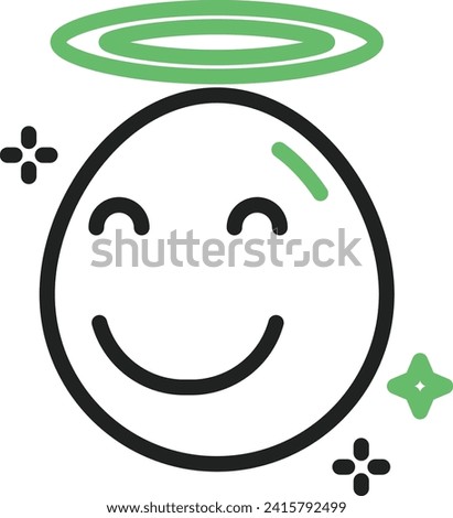 Smiling Face with Halo icon vector image. Suitable for mobile application web application and print media.