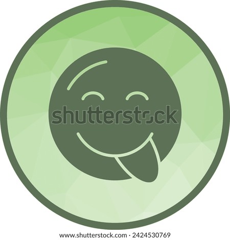 Face Savoring Food icon vector image. Suitable for mobile application web application and print media.