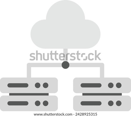 Multiple Cloud Servers icon vector image. Suitable for mobile application web application and print media.