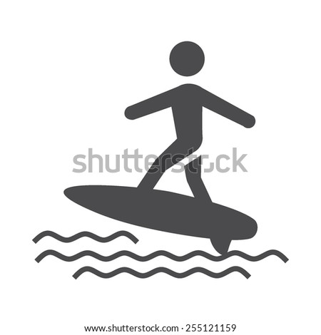 Surfing vector image to be used in web applications, mobile applications and print media