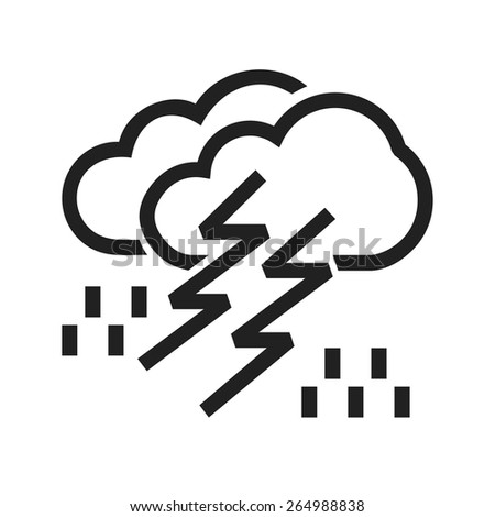 Thunderstorm vector image to be used in web applications, mobile applications, and print media.