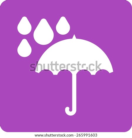 Umbrella, rain, rainy, drops icon vector image. Can also be used for weather, forecast, season, climate, meteorology. Suitable for web apps, mobile apps and print media.