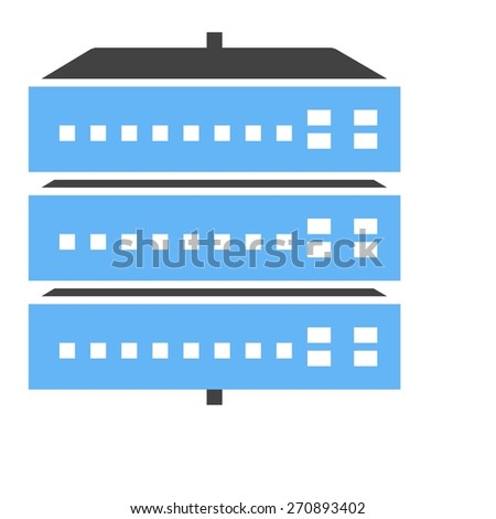 Network switch, server, switch, port icon vector image. Can also be used for communication, connection, technology. Suitable for web apps, mobile apps and print media.