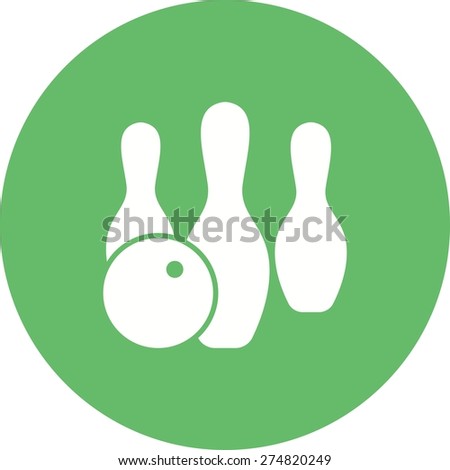 Ball, bowling, pins, throw, sports icon vector image. Can also be used for fitness, recreation. Suitable for web apps, mobile apps and print media.