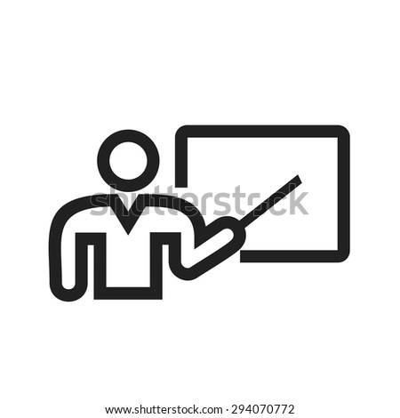 Lecturer, professor, tutor icon vector image. Can also be used for education, academics and science. Suitable for use on web apps, mobile apps, and print media.