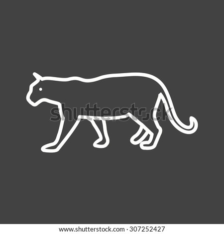 Tiger, animal, cub icon vector image. Can also be used for Animals and Insects. Suitable for mobile apps, web apps and print media.