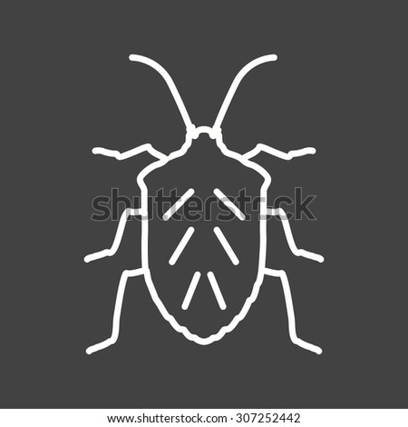 Bug, crawler, beetle icon vector image. Can also be used for Animals and Insects. Suitable for mobile apps, web apps and print media.