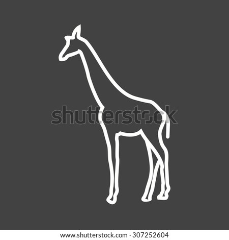 Giraffe, animal, wildlife icon vector image. Can also be used for Animals and Insects. Suitable for mobile apps, web apps and print media.