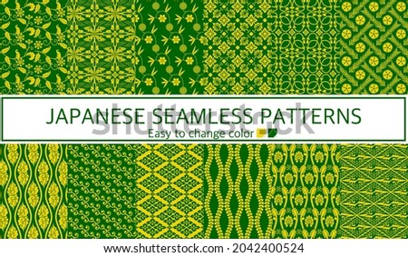 Japanese traditional pattern , Japanese-style seamless patterns