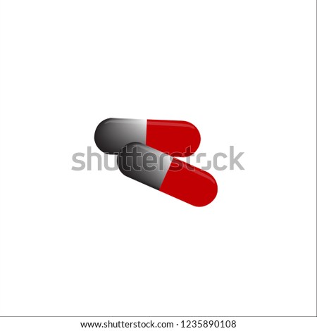 medicine capsule, vector illustration.