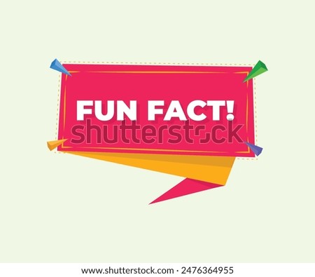 Fun fact. Did you know geometric message bubble with light vector image. template post icon for social media background, fun fact blank template fyi vector with speed element