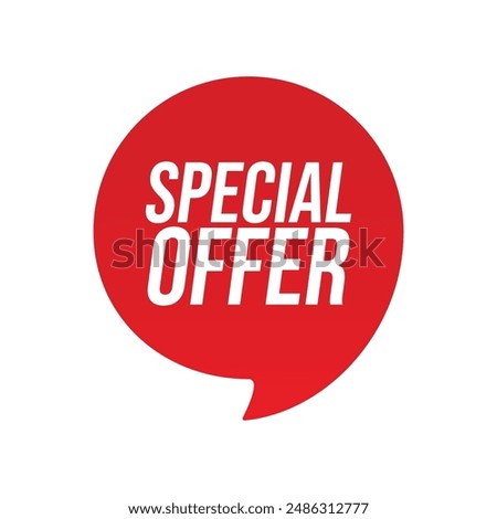 Special Offer red colored. Discount label. Big sale special offer. end of season special offer banner, Discount, Percentage, advertising campaign, mega sale, upto off, clearance, promotion, vector