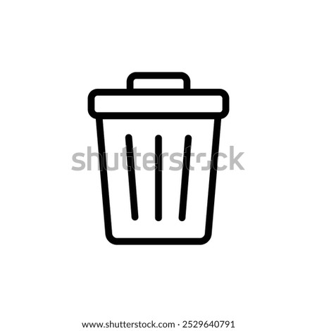 Trash bin or recycle, delete, remove icon vector. Dust bin or rubbish bin or dump place sign silhouette. Throw away, rubbish, garbage, litter, clean environment, recycling, recycle symbol label logo.