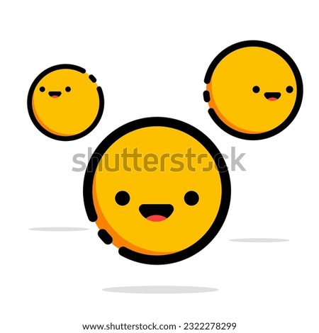 filled outline emoji icon icon vector icon flat design illustration isolated on white