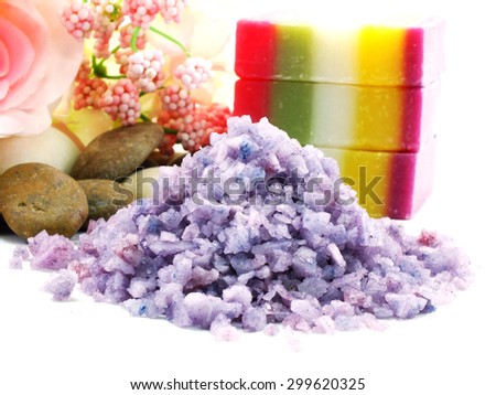 sea salt spa massage and mixed fruit soap for relax time