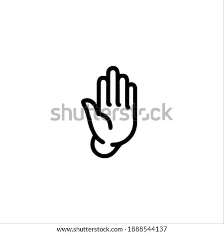 High Five Symbol Logo. Vector Illustration.