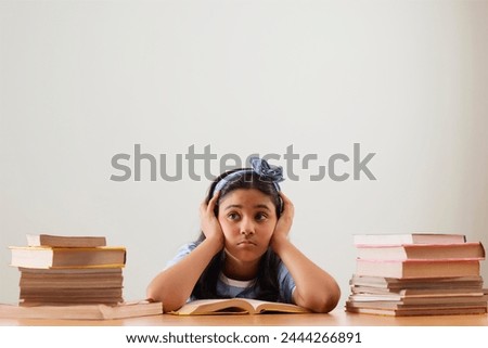 Similar – Image, Stock Photo portrait one sad little boy sitting near a window