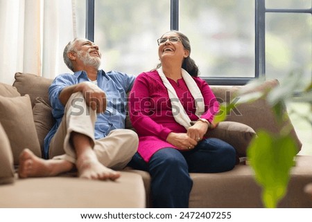 Similar – Image, Stock Photo Happy couple enjoying time together on evening beach