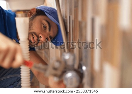Similar – Image, Stock Photo down pipes in front of an orange plastered wall, one orange and three grey