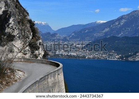 Image, Stock Photo Ponale Street | Lake Garda