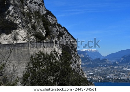 Similar – Image, Stock Photo Ponale Street | Lake Garda