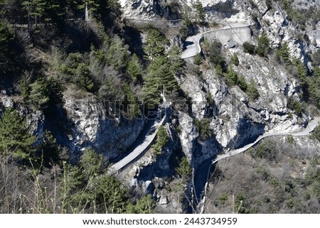 Similar – Image, Stock Photo Ponale Street | Lake Garda