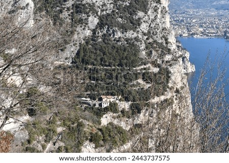 Similar – Image, Stock Photo Ponale Street | Lake Garda