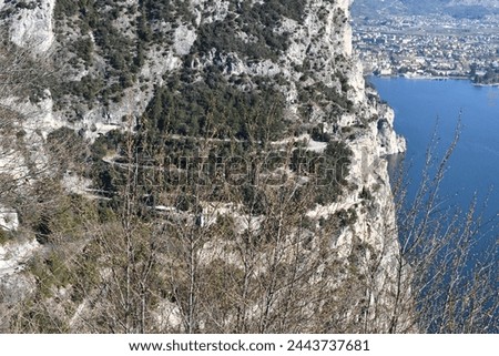 Similar – Image, Stock Photo Ponale Street | Lake Garda