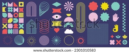 Y2k elements. Objects for composition. Checker board print. Trendy stickers. Flat design. Bright colors and funky style. Neon , zine aesthetic. Vectored shapes, retro vibes. Pink, violet, yellow