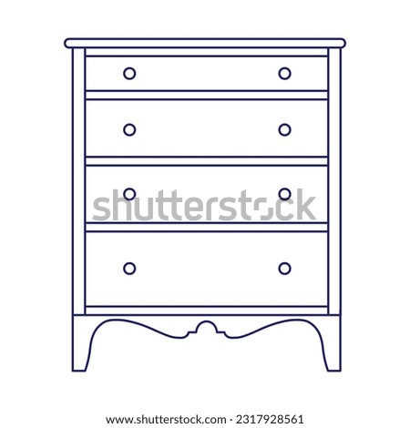 Wardrobe line icon. High quality pictogram of wardrobe for home's interior. Outline vector symbol for design website or mobile app. Thin line sign of mirror for logo, visit card, etc. Eps 10. Vector 